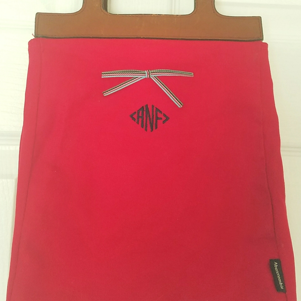 Abercrombie & Fitch "ANF" Monogram Red Bag Purse